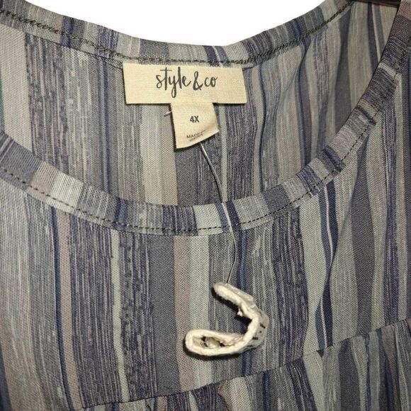 STYLE & CO Mesh Sleeveless Tank Top Blouse - Picture 5 of 7